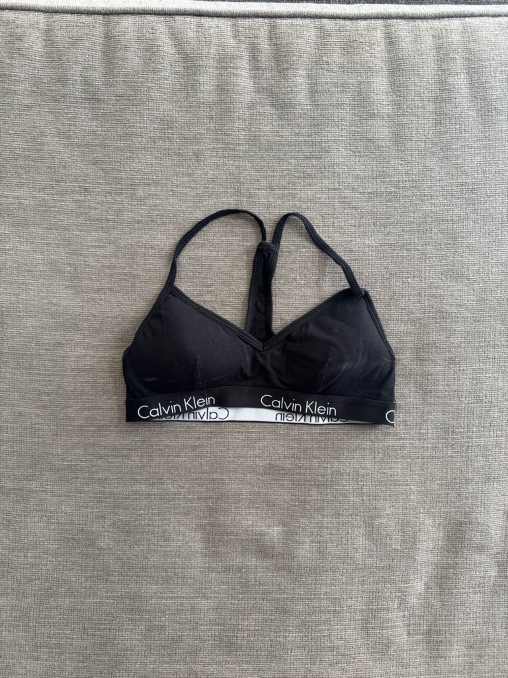 Calvin Klein Black Bralette with Logo Band